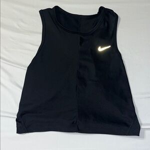 Nike Black and Gold Boxy Crop Tank Top